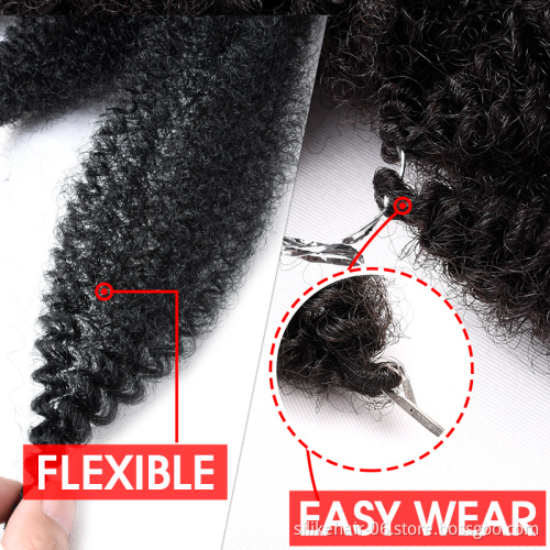 Marley twisted afro kinky twist braid hair extension african kinky curly synthetic braiding hair  afro curl marley braid hair